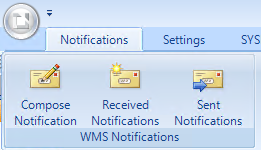 Notification System Ribbon Bar