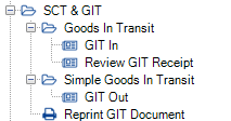 SCT and GIT menu